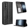 OnePlus Ace 5 Ultra/Nord 5 Retro Portemonnee Hoesje met Magneetsluiting - Zwart
