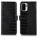 OnePlus Ace 6 Ultra Crocodile Series Wallet Leren Hoesje met RFID - Zwart
