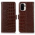 OnePlus Ace 6 Ultra Crocodile Series Wallet Leren Hoesje met RFID - Bruin