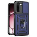 OnePlus N6x Roterende ring hybride hoesje met camera schild - Blauw