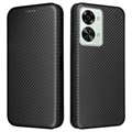 OnePlus Nord 2T Flip Cover - Koolstofvezel - Zwart