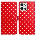 OnePlus Nord 6 Polka Dot-patroon Portemonnee Hoesje - Rood