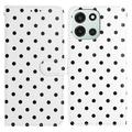 OnePlus Nord 6 Polka Dot-patroon Portemonnee Hoesje - Wit