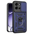 OnePlus Nord 6 Roterende ring hybride hoesje met camera schild - Blauw