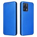 OnePlus Nord CE 2 Lite 5G Flip Hoesje - Koolstofvezel - Blauw