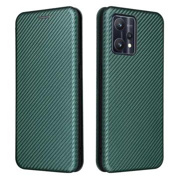 OnePlus Nord CE 2 Lite 5G Flip Hoesje - Koolstofvezel - Groen