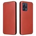 OnePlus Nord CE 2 Lite 5G Flip Hoesje - Koolstofvezel - Oranje