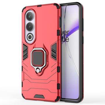 OnePlus Nord CE4/Ace 3V Hybride Hoesje met Ring Houder - Rood