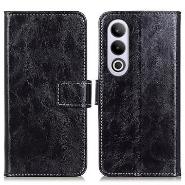 OnePlus Nord CE4/Oppo K12 Portemonnee Hoesje met Magnetische Sluiting - Zwart
