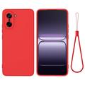 OnePlus Nord CE5 Vloeibare siliconen hoesje met polsbandje