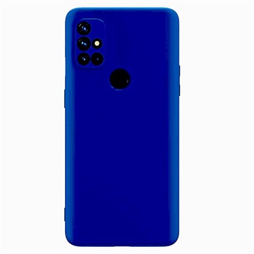 OnePlus Nord N10 5G Geruberiseerd Kunststof Hoesje - Blauw