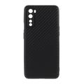 OnePlus Nord Twill Textur TPU hoesje - Zwart