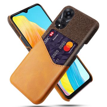 Oppo A18/A38 KSQ Hoesje met Kaartenzak - Oranje