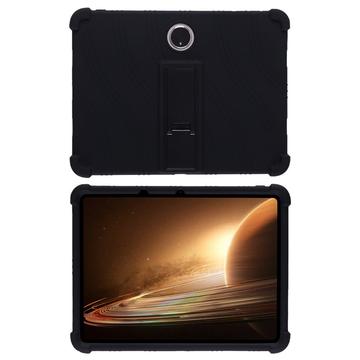 Oppo Pad 2 Siliconen hoesje met kickstand - Zwart