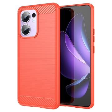 Oppo Reno13 F Geborsteld TPU Hoesje - Koolstofvezel