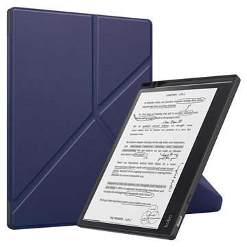 Kobo Elipsa 2E Origami standaard foliohoes - Donkerblauw