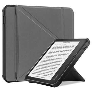 Kobo Libra 2 Origami Stand Folio-hoes - Grijs