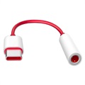 OnePlus USB-C / 3.5mm Kabel Adapter - Rood / Wit