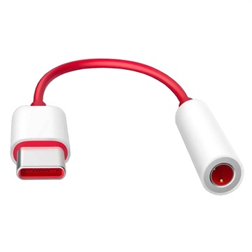 OnePlus USB-C / 3.5mm Kabel Adapter - Rood / Wit