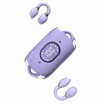P-Q9 140-taal Clip-on vertaling draadloze oordopjes - paars