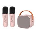P2 Kinderkaraoke Bluetooth Speaker met 2 Microfoons - Roze