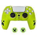 PS5 DualSense-controller siliconenhoesje met 2 joystickkapjes - Groen