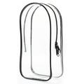 PVC Opbergtas met Sleutelhanger voor 17cm Labubu Pluche & Minifiguren - Zwart / Transparant