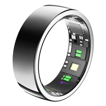 PX01 Smart Ring voor het volgen van slaap en gezondheid met oplaadbasis - Maat: 9/18.9 - Zilver
