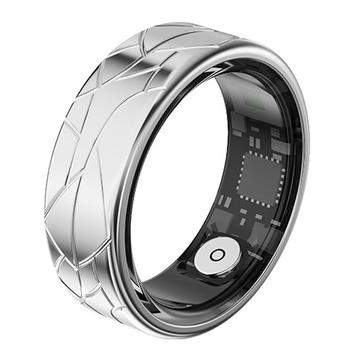 PX02 Crack Design Multifunctionele Smart Ring met Fotobediening - Maat: 19.9mm - Zilver