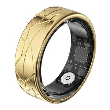 PX02 Crack Design Multifunctionele Smart Ring met Fotobediening - Maat: 20.7mm - Goud
