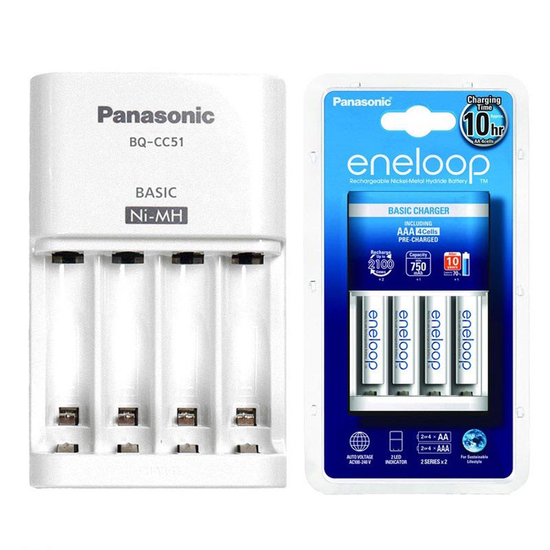Onophoudelijk Aas plan Panasonic BQ-CC51 Batterijlader & 4 Eneloop AAA Batterijen