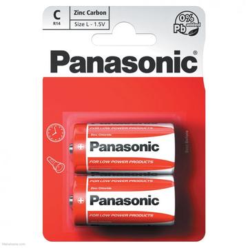 Panasonic R14/C Zink-koolstof batterij - 2 stu. - 1.5V