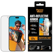 iPhone 18 Pro PanzerGlass Anti-Reflex m. FastFit In-A-Box Glazen Screenprotector - 9H - zwarte rand