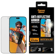 iPhone 18 Pro Max PanzerGlass Anti-Reflex m. FastFit In-A-Box Glazen Screenprotector - 9H - zwarte rand