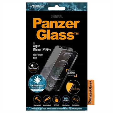 iPhone 12/12 Pro PanzerGlass Case Friendly CamSlider Screenprotector - Zwarte Rand