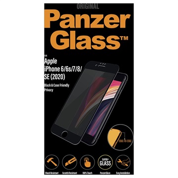 PanzerGlass Privacy Case Friendly iPhone 6/6S/7/8/SE (2020) Screenprotector - Zwart