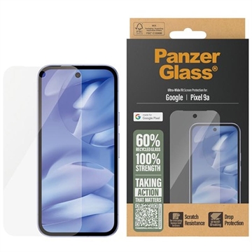 Google Pixel 9a PanzerGlass Ultra-Wide Fit EasyAligner Screenprotector - Doorzichtig