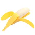 Pelbare banaan-dumpling squishy speelgoed voor kinderen en volwassenen - geel