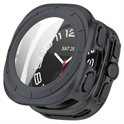 Samsung Galaxy Watch Ultra2 Plastic Hoesje met Glazen Screenprotector - 47mm - Matgrijs met aanslag