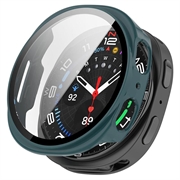 Samsung Galaxy Watch9 Plastic Hoesje met Glazen Screenprotector - 44mm - Groen
