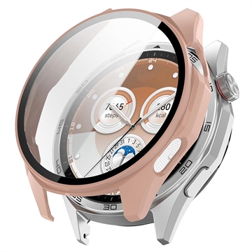 Huawei Watch GT 6 Plastic Hoesje met Glazen Screenprotector - 46mm - Roze