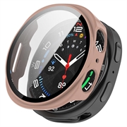 Samsung Galaxy Watch9 Plastic Hoesje met Glazen Screenprotector - 40mm - Roze