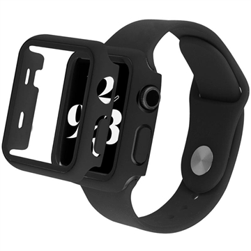 Apple Watch Series SE (2022)/SE/6/5/4 Plastic Hoesje met Glazen Screenprotector - 44mm