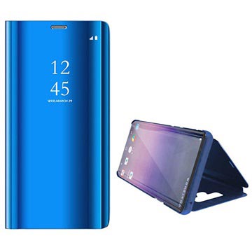 Luxury Series Mirror View Samsung Galaxy Note9 Flip Cover - Blauw