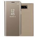 Luxury Mirror View Samsung Galaxy Note8 Flip Cover - Goud