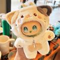 Pluche dierenthema jumpsuit met capuchon voor Labubu pop 17cm - Kat