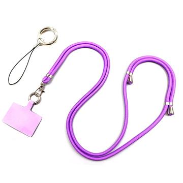 Polyester telefoonkoord verstelbaar 5mm nekband Crossbody mobiele telefoon riem met patch