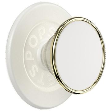 PopSockets Ronde MagSafe PopGrip Uitbreidbare Voet & Grip - Emaille Kokosnoot Crème