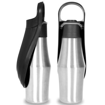 Draagbare roestvrijstalen drinkfles voor honden - 750ml - Zwart