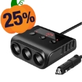 Premium Sigarettenaansteker Splitter / 4xUSB Autolader TR12